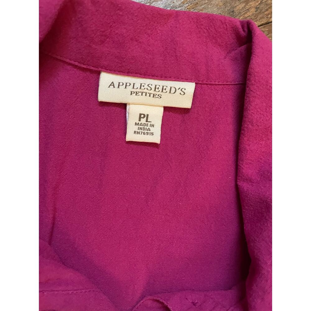 Pink Appleseeds Shirt Dress Large - Picture 6 of 8